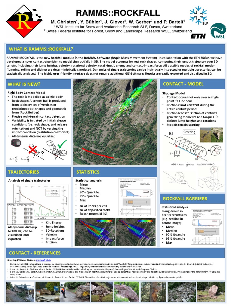 RAMMS::ROCKFALL: 3D Rockfall Simulation | PDF | Mechanics | Classical ...