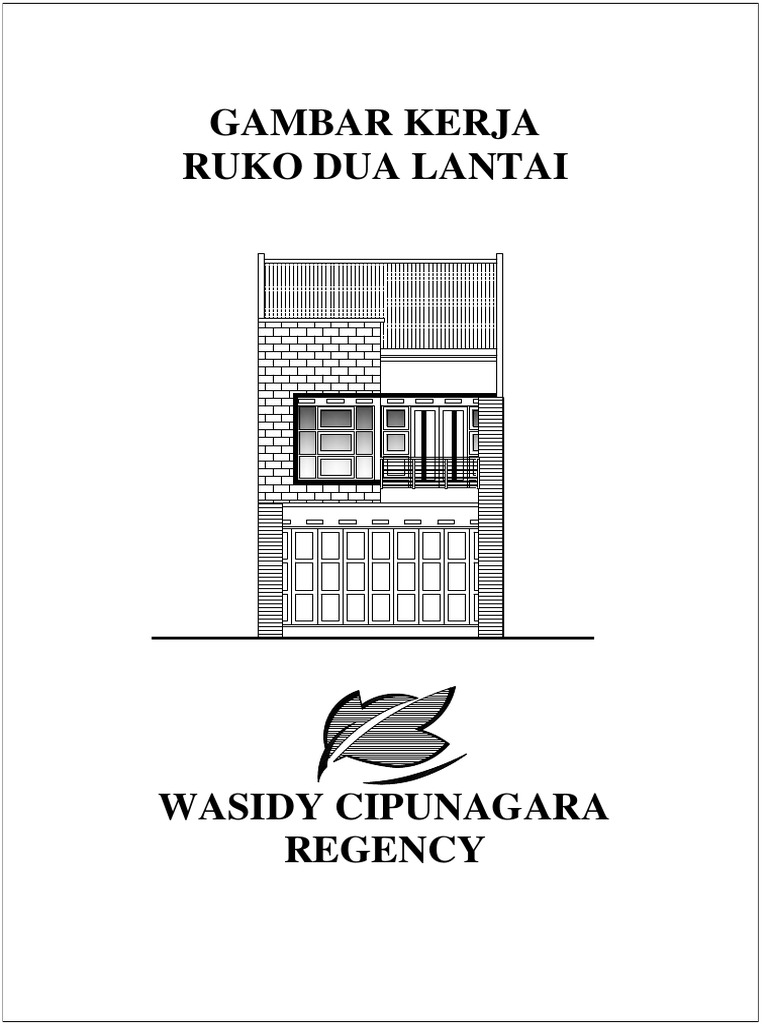 Denah dan Gambar Ruko 2 Lantai | PDF