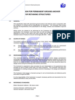 Specs For Permanent Ground Anchors For Retaining Structures