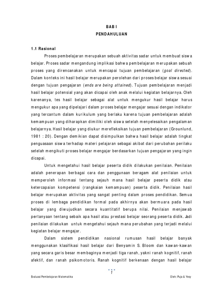 Contoh Soal C1 Sampai C6 Evaluasi Pembelajaran Matematika