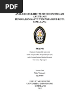 Download ANALISIS EFEKTIFITAS SISTEM INFORMASI AKUNTANSI PENGGAJIAN KARYAWAN PADA RSUD KOTA SEMARANG by ArifTrian SN260326114 doc pdf