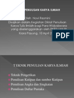 Teknik Penulisan Karya Ilmiah B PDF