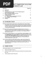 Section 1 Object Oriented Analysis and Design Lab: Structure Page Nos