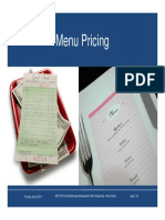 Menu Pricing Menu Pricing