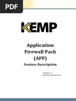 Feature Description-Application Firewall Pack