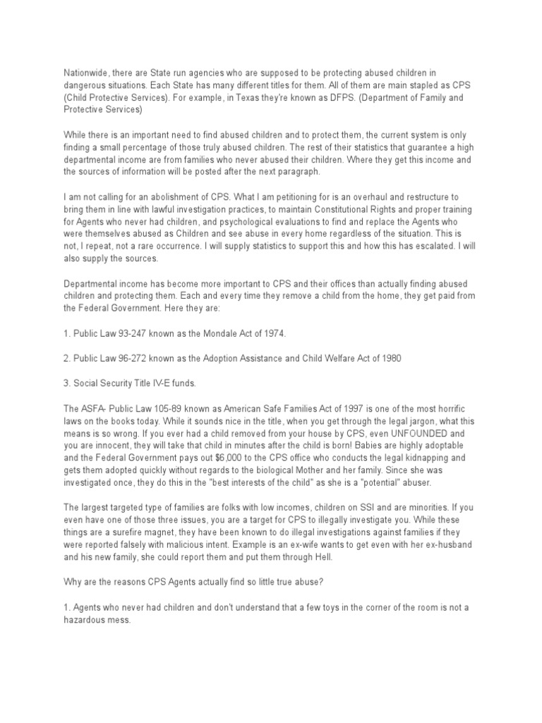 Nationwide Fight Against CPS | PDF | Search Warrant | Search And Seizure