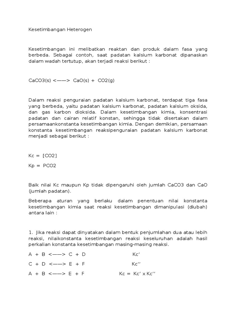 Kesetimbangan Heterogen Pdf