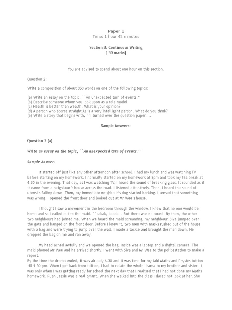 spm english exam preparation course essay