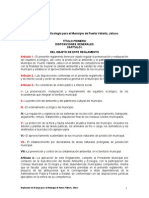 Reglamento de Ecologia para El Municipio de Puerto Vallarta