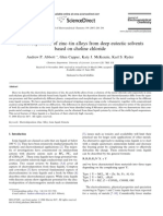 Electrodeposition of Zinc–Tin Alloys From Deep Eutectic Solvents Based on Choline Chloride