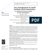 Project Management in Small To Medium-Sized Enterprises: A Comparison Between Firms by Size and Industry