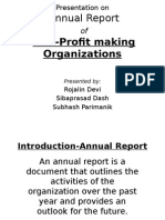 Annual Report Non-Profit Making: Organizations