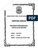 Kertas Kerja Program Prekhemahan Cintai Alam Sekitar