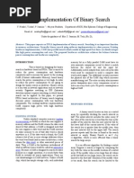 Fpga Implementation of Binary Search 1