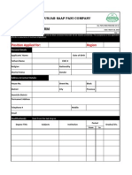 Applicant Data Form: Position Applied For: Region