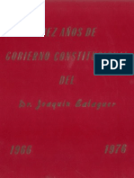 Diez Años de Gobierno Constitucional Del Dr. Joaquín Balaguer 1966-1976, Tomo I