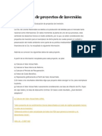 Evaluación de Proyectos de Inversión