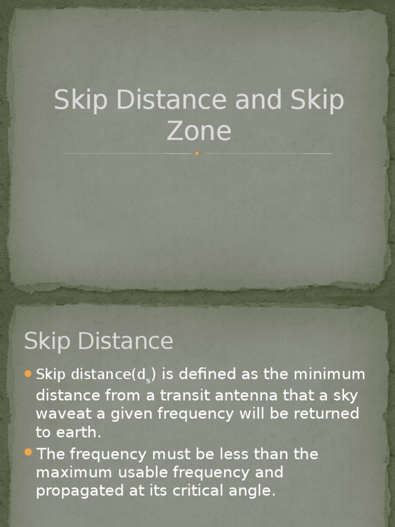 Skip Distance and Skip Zone | PDF