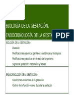 Tema 7. Biología de La Gestación. Endocrinología de La Gestación.