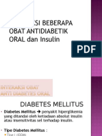 Interaksi Obat Antidiabetik Oral, Beberapa Interaksi Obat Based On Disease