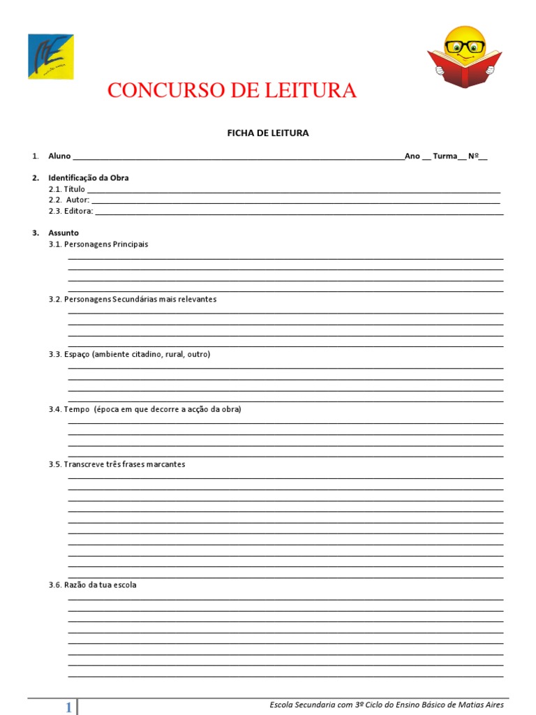 Ficha de Leitura | PDF | Ensino médio | Fases da vida humana