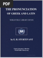 The Pronunciation of Greek and Latin