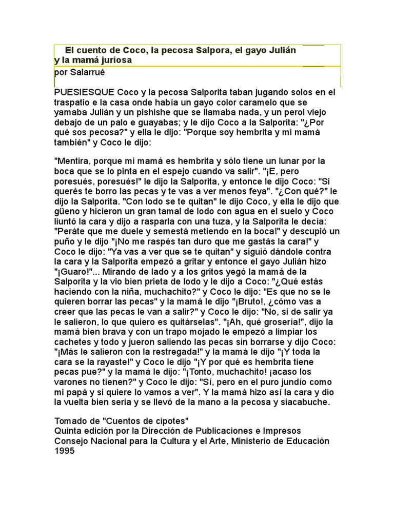 El Cuento de Coco | PDF