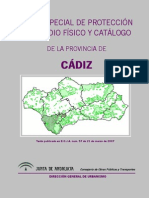 Plan Especial de Protección Del Medio Físico y Catálogo de La Provincia de Cádiz