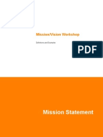 Workshop: Creating Mission Statements, Vision Statements and Strategy Statements