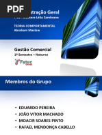 Administração Geral - Teoria Comportamental - Abraham Maslow