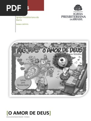 Cantata Mig E Meg O Amor De Deus Cantata De Natal O Amor De Deus Partitura Natal Amor