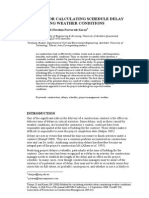 Method for Calculating Schedule Delay Considering Weather Conditions