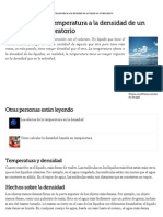 Cómo Afecta La Temperatura A La Densidad de Un Líquido en El Laboratorio - EHow en Español