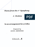 Arr Johnstone BRAHMS Theme 1st Symphony CELLO 4