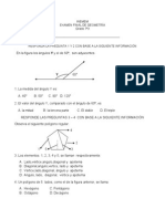 Examen Final de Geometría 7º PDF