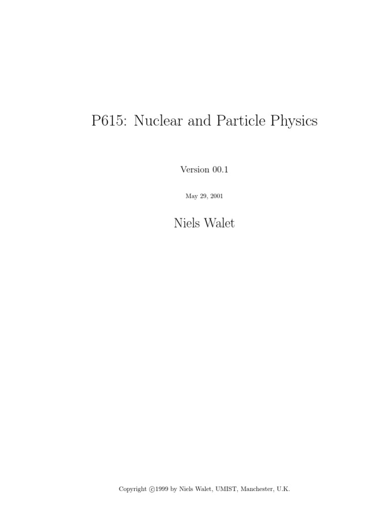 Nuclear and Particle Physics | PDF | Nuclear Physics | Electron