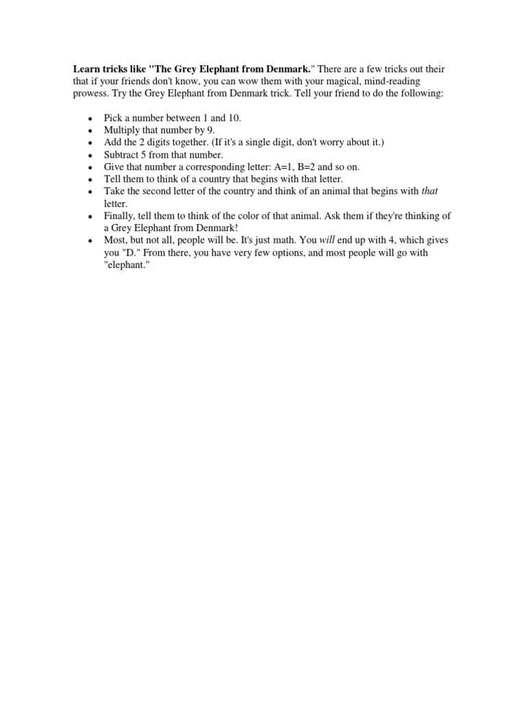 Denmark Grey Elephant PDF Teaching Mathematics