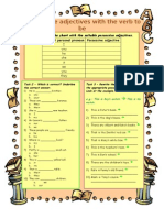 5024 Possessive Adjectives With The Verb To Be - 1