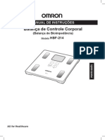OMRON - BALANÇA DE CONTROLE CORPORAL - MANUAL DE INSTRUÇÕES - HBF-214