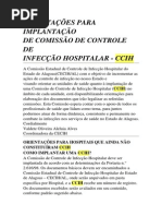 Orientações Para Implantação de Ccih