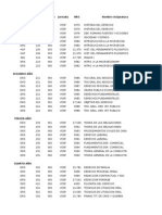 Horiarios Vespertino 2015 Primer Semestre