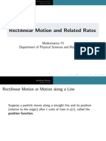 Rectilinear Motion and Related Rates