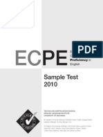 ecpe 2010 Sample Test Book