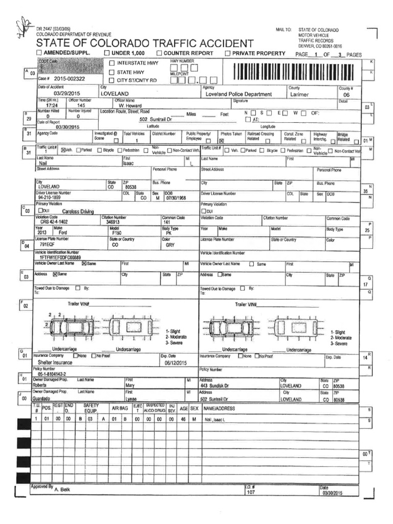 LCSO sergeant hit-and-run police report