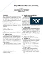 Interactive Teaching Materials in PDF Using Javascript
