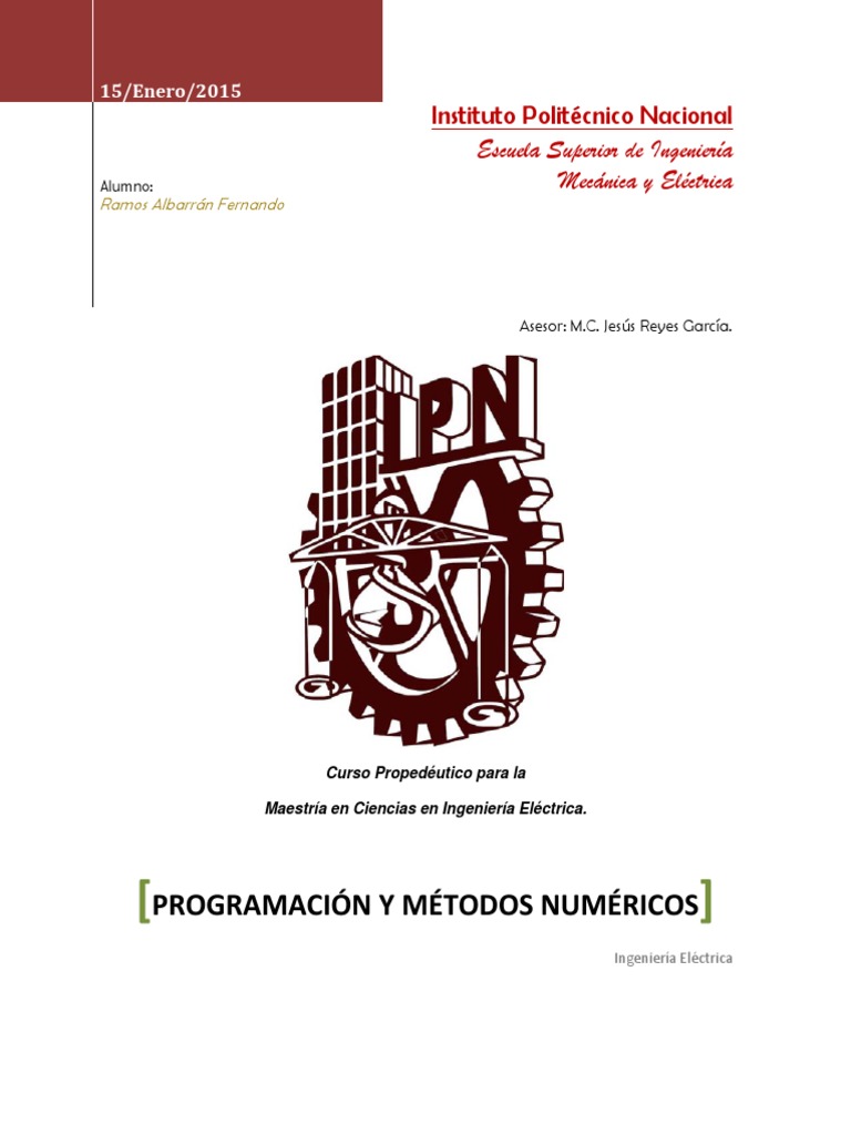 Métodos Numéricos y Su Programación en C++ | PDF | Análisis numérico ...