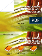 Formularium Sediaan Obat Herbal Asli Indonesia
