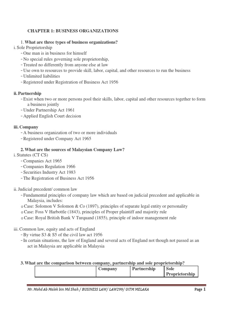 Notesforlawofbusinessorganization PDF | Download Free PDF | Piercing ...