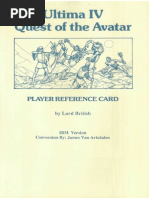 Ultima 4 Reference Card