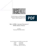 SQL - 2 - HTML: Automatic Generation of HTML Database Schemas: Jon Finke Rensselaer Polytechnic Institute